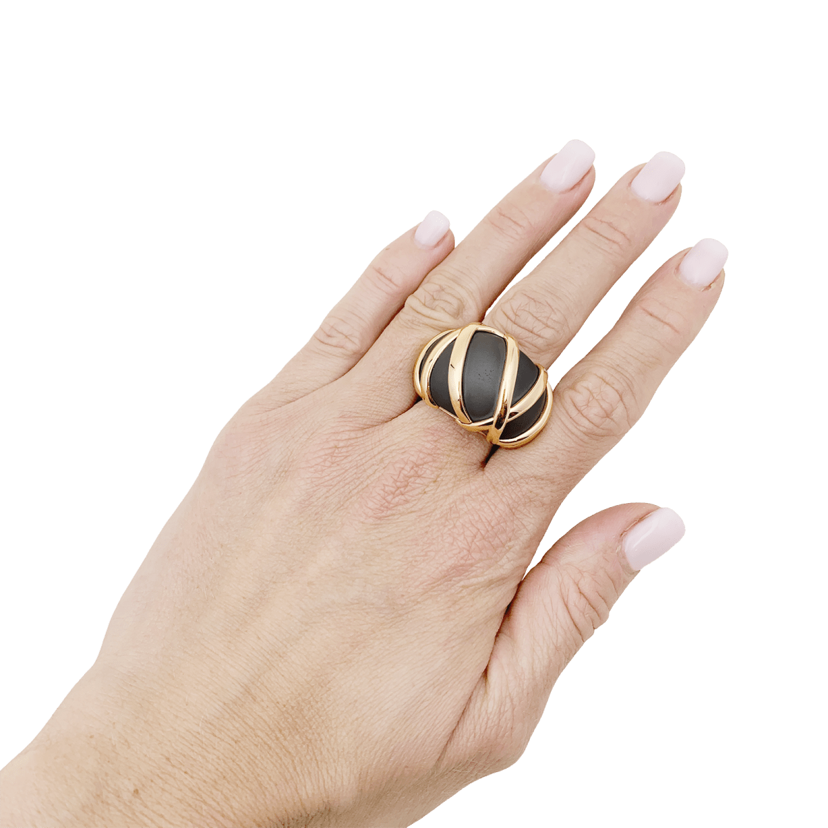 Bague Pomellato "Titanio" or rose, titane. - Maison Eloe