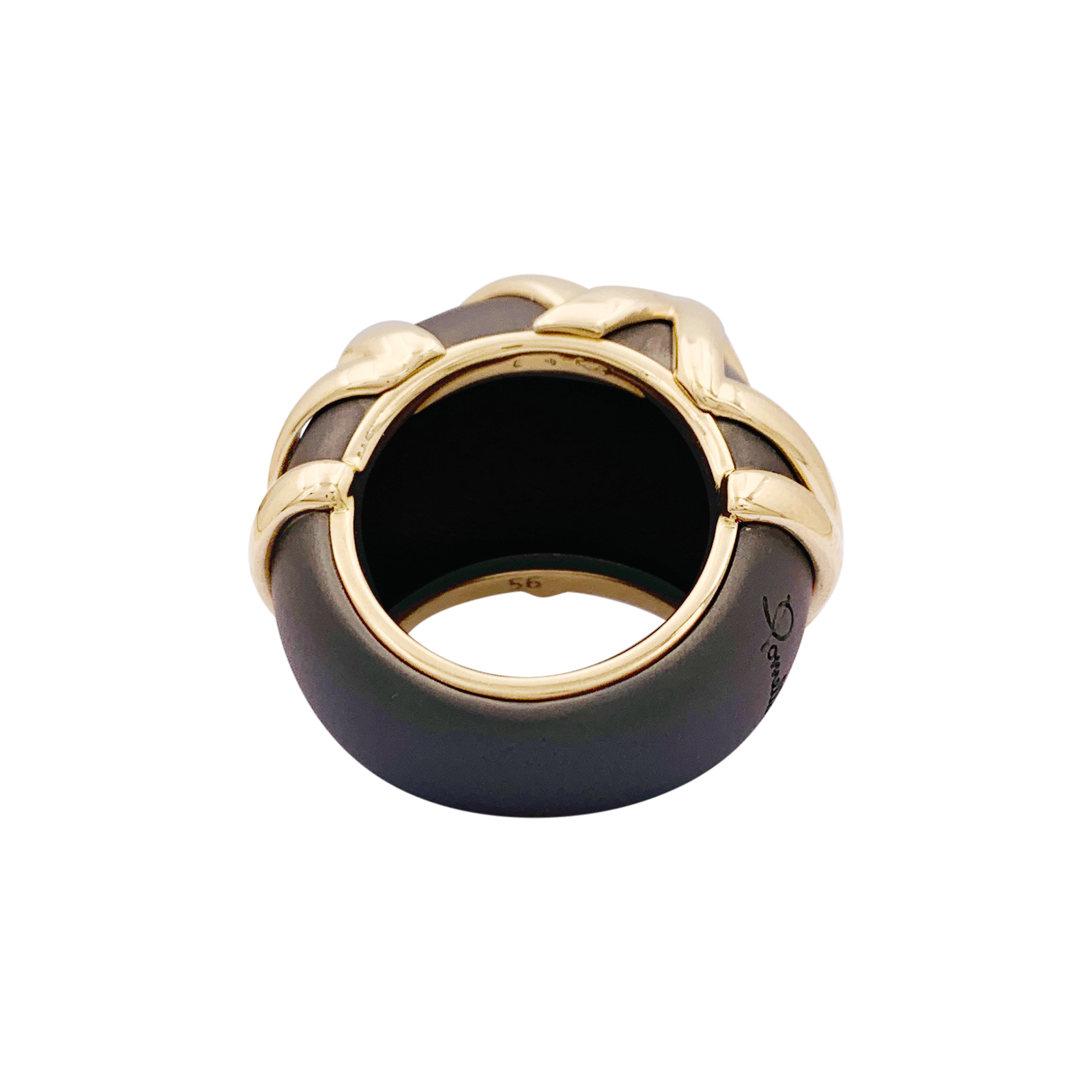 Pomellato "Titanio" ring in pink gold, titanium.