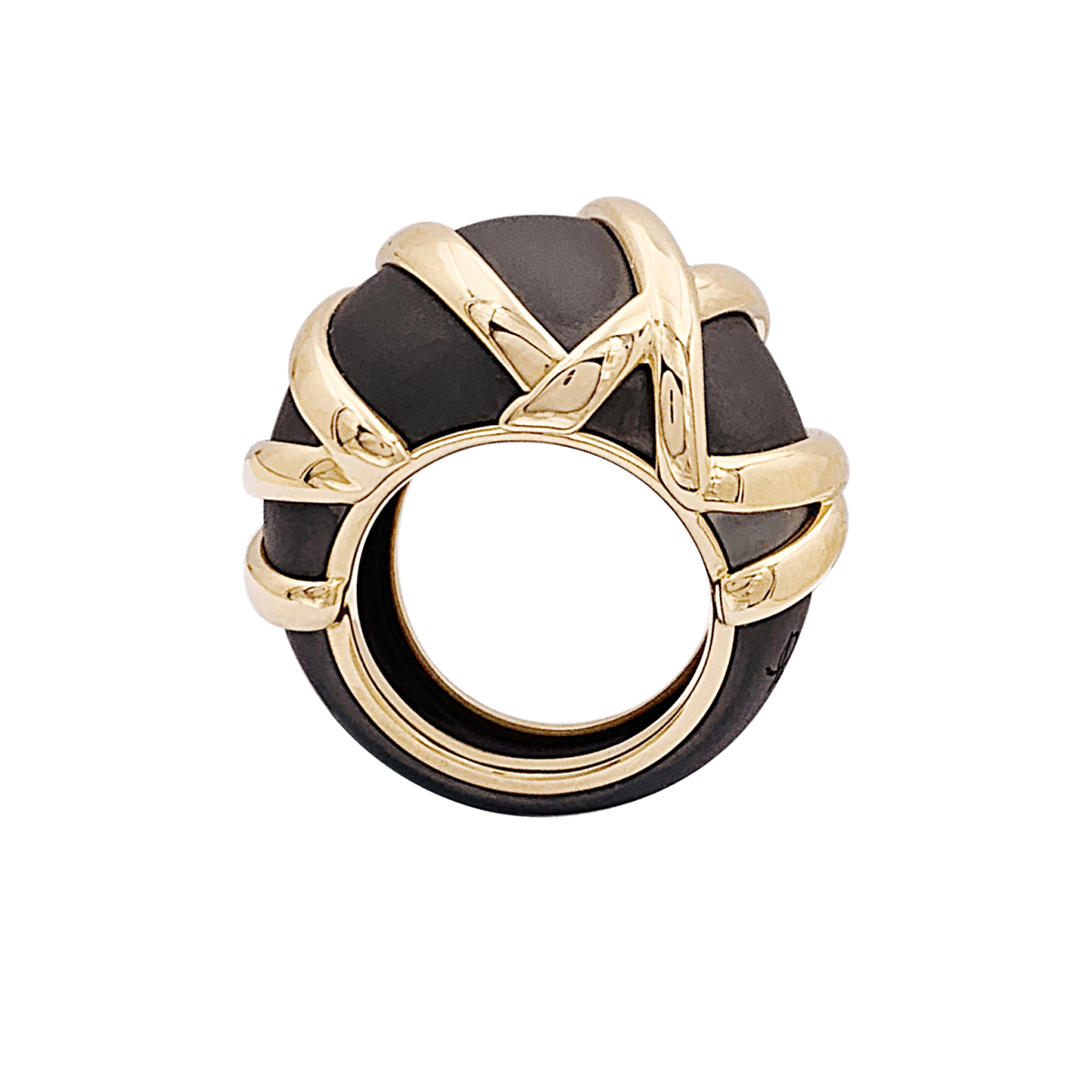 Bague Pomellato "Titanio" or rose, titane. - Maison Eloe