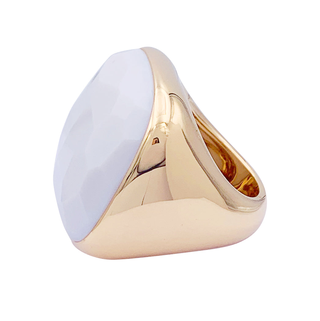 Pomellato, "Victoria" ring, pink gold, cacholong