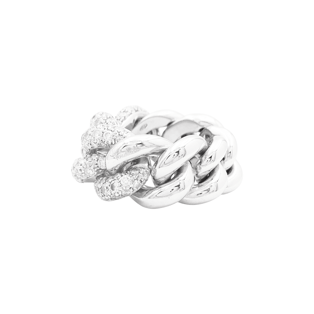 Bague Pomellato "Catene", or blanc et diamants. - Maison Eloe