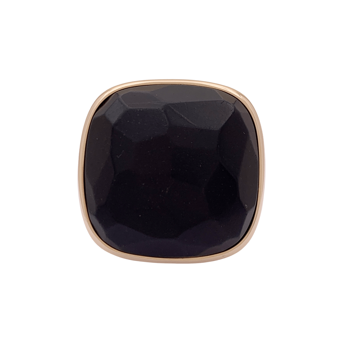 Bague Pomellato "Victoria", or rose, jais. - Maison Eloe