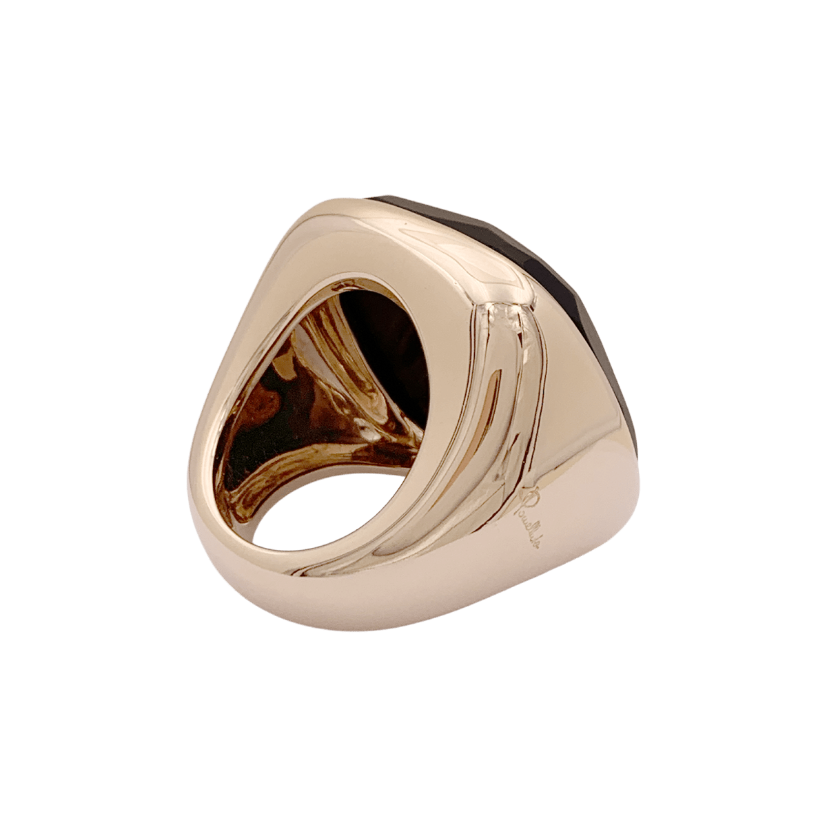 Bague Pomellato "Victoria", or rose, jais. - Maison Eloe