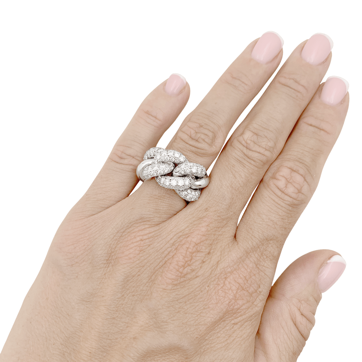 Bague Pomellato "Catene", or blanc et diamants. - Maison Eloe
