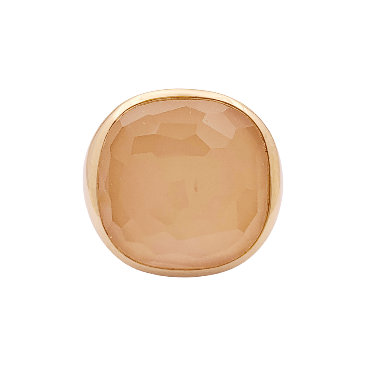 Bague Pomellato "Cipria" en or rose et quartz rose. - Maison Eloe