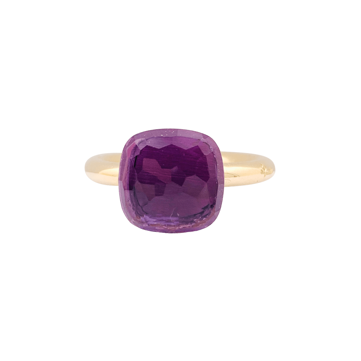 Bague Pomellato, collection "Nudo Classic", or rose et améthyste. - Maison Eloe