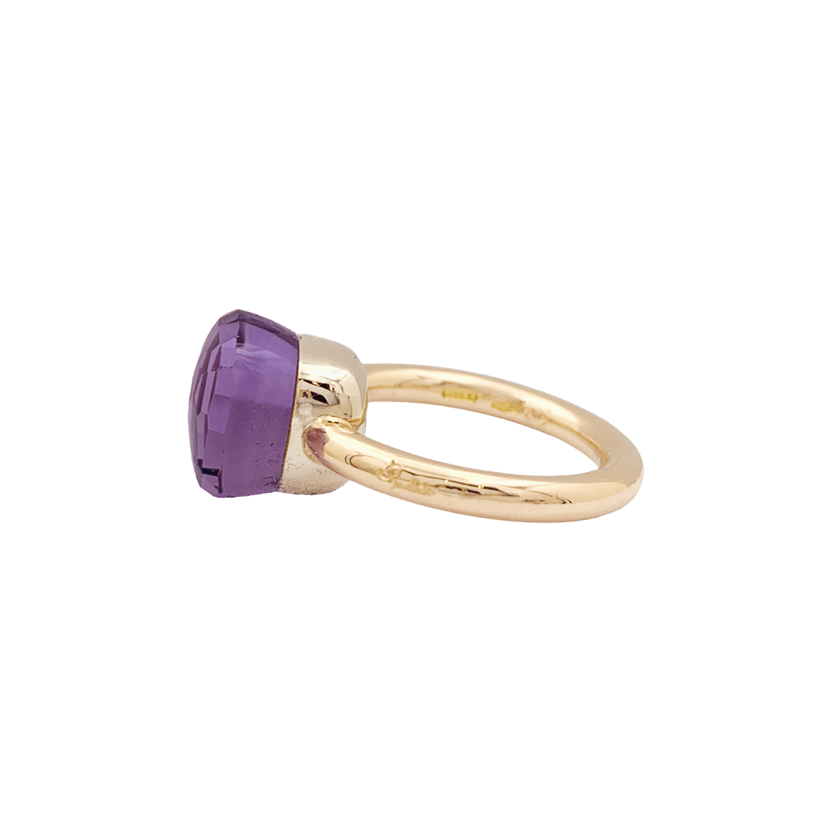 Bague Pomellato, collection "Nudo Classic", or rose et améthyste. - Maison Eloe