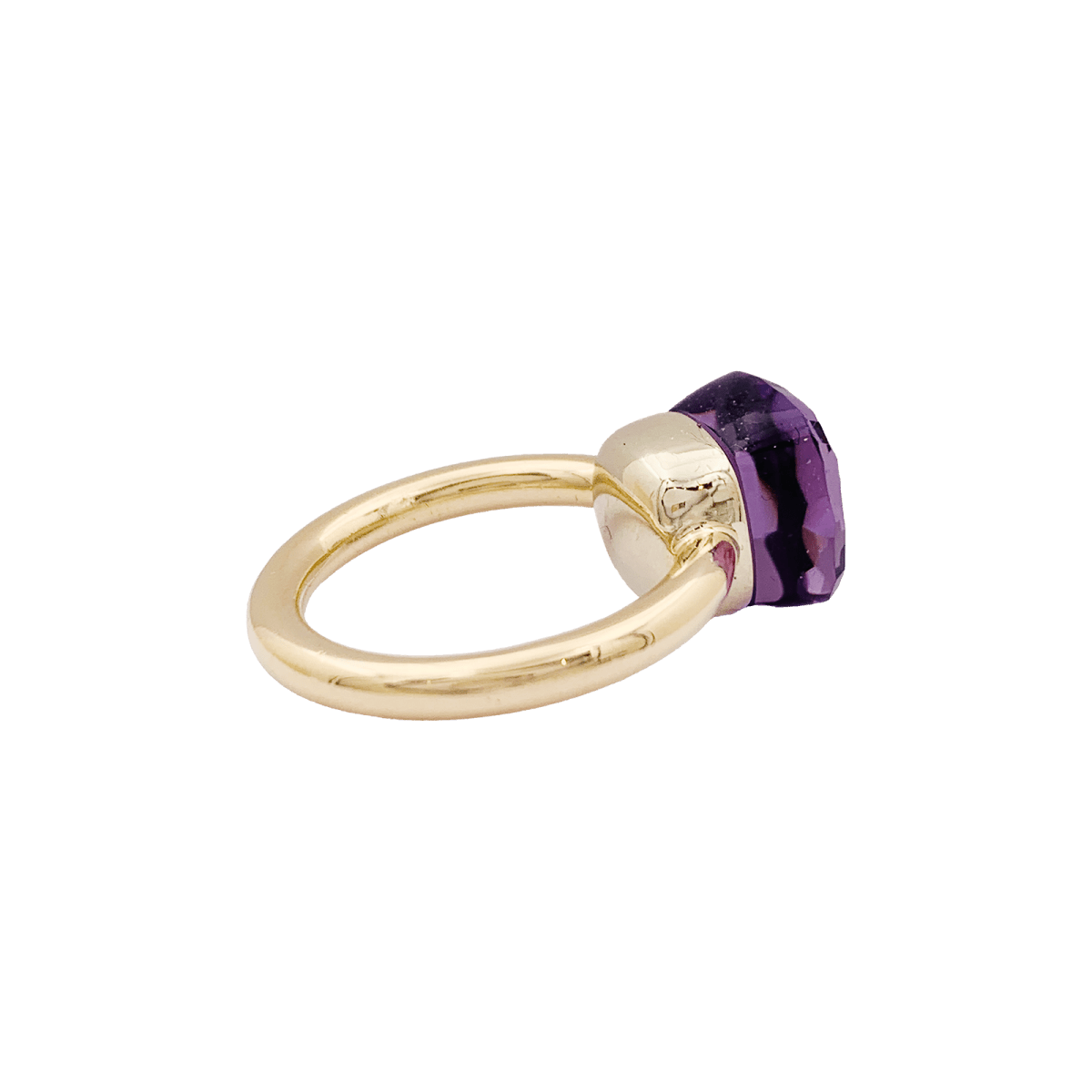 Bague Pomellato, collection "Nudo Classic", or rose et améthyste. - Maison Eloe