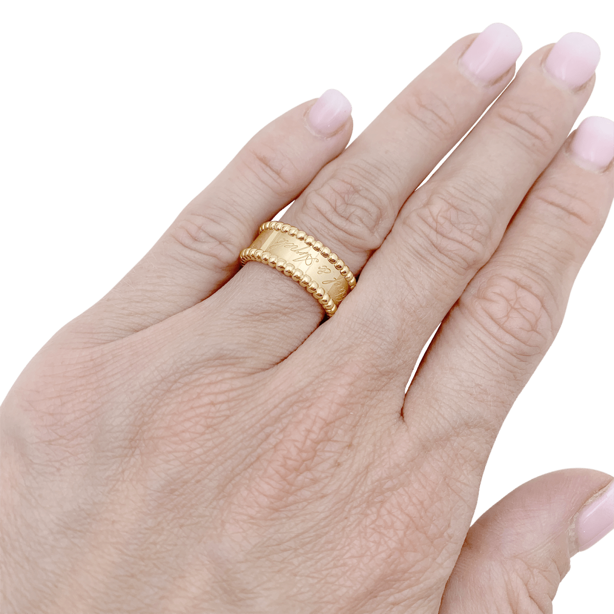 Bague Van Cleef & Arpels, "Perlée signature", or jaune. - Maison Eloe