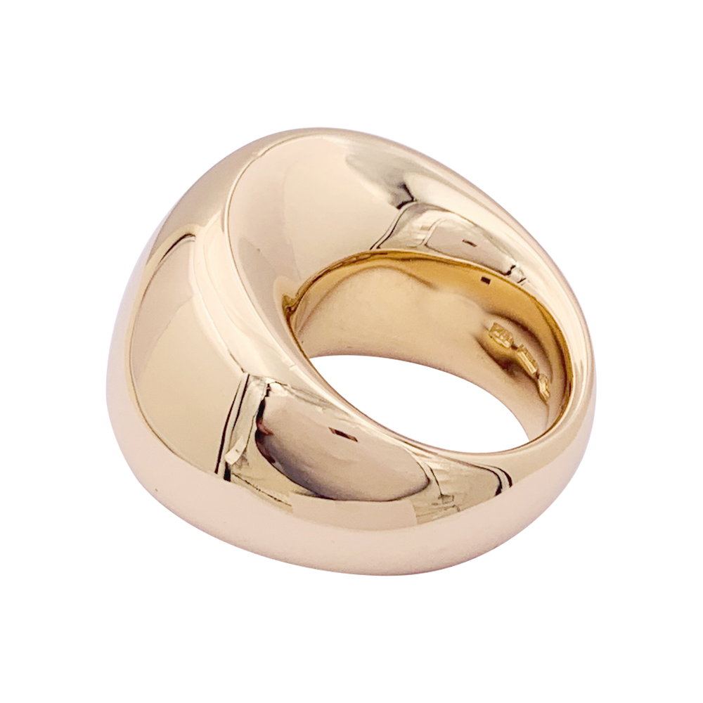 Vhernier ring, "Pirouette", pink gold.