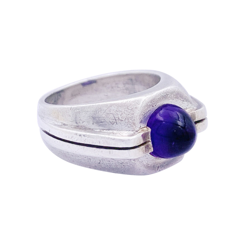 Bague attribuée à Boivin, argent et améthyste