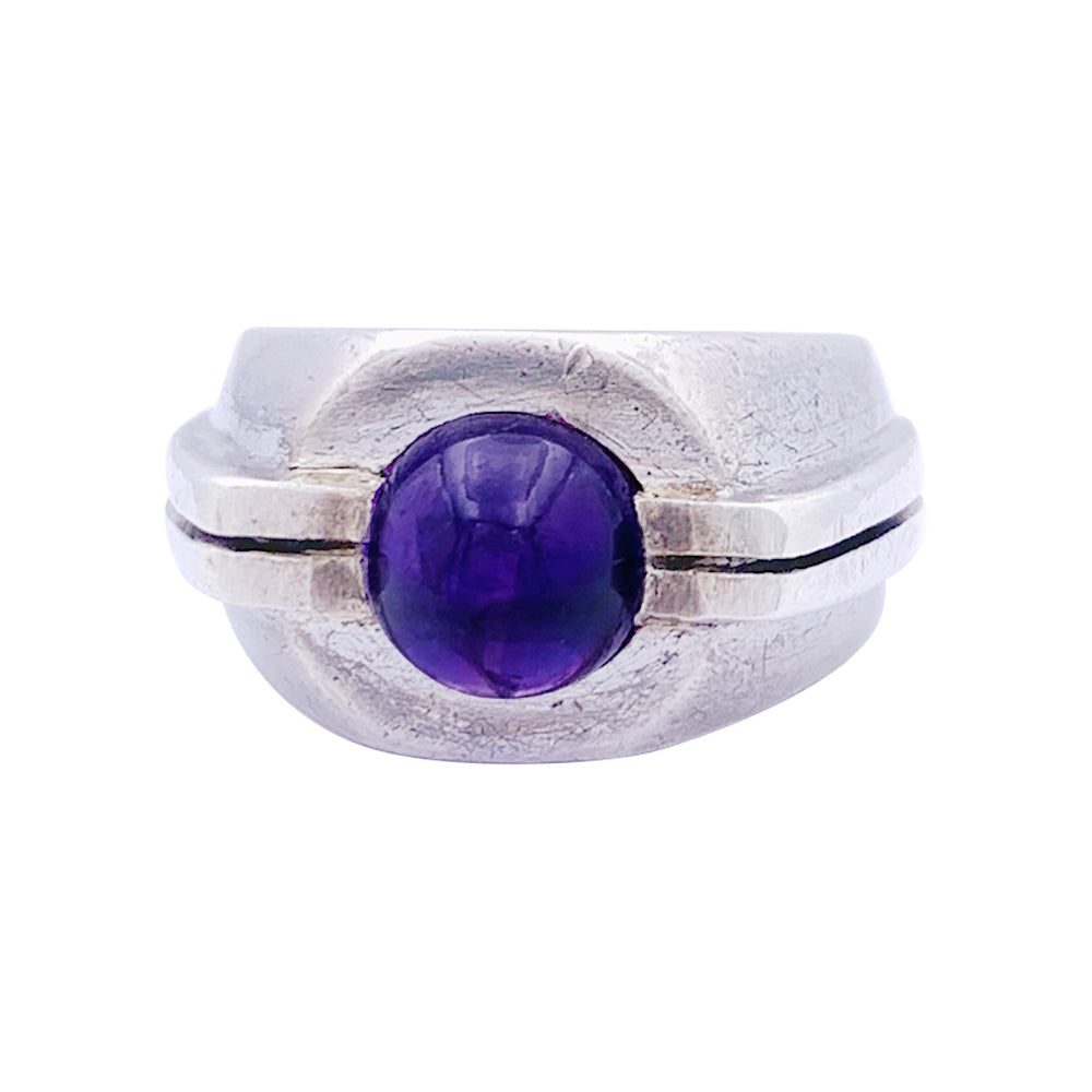 Bague attribuée à Boivin, argent et améthyste