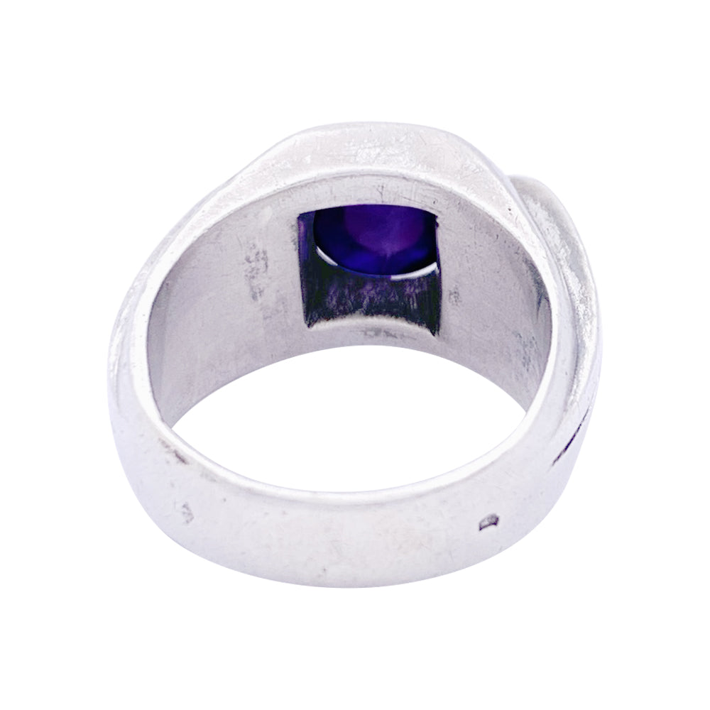 Bague attribuée à Boivin, argent et améthyste
