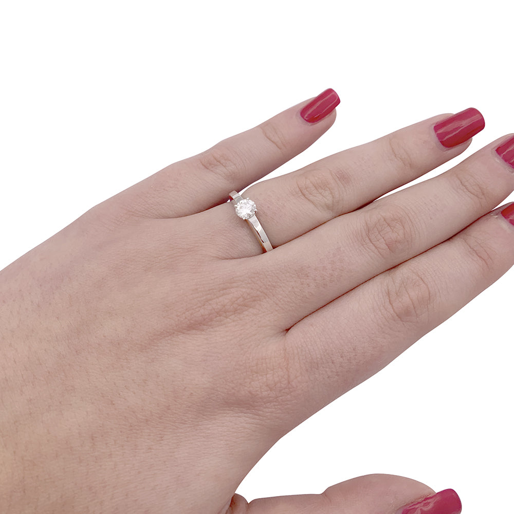 Bague solitaire Cartier "Déclaration" platine, diamant.
