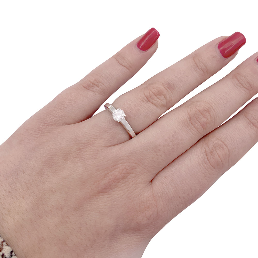 Bague solitaire Cartier "Déclaration" platine, diamant.