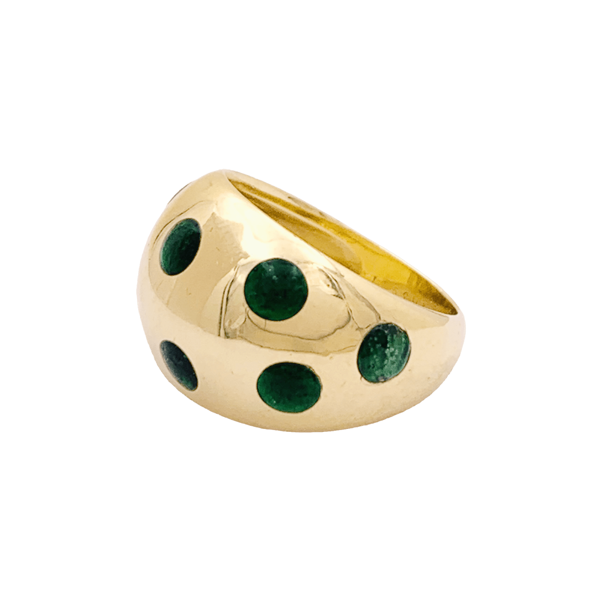 Bague vintage Van Cleef & Arpels, or jaune, laque. - Maison Eloe
