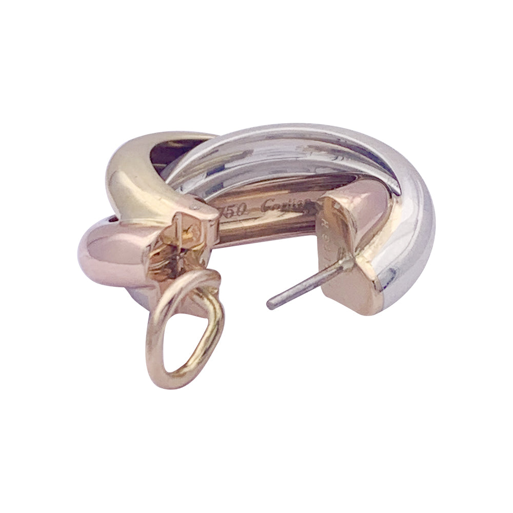 Cartier "Trinity" earrings in three golds.