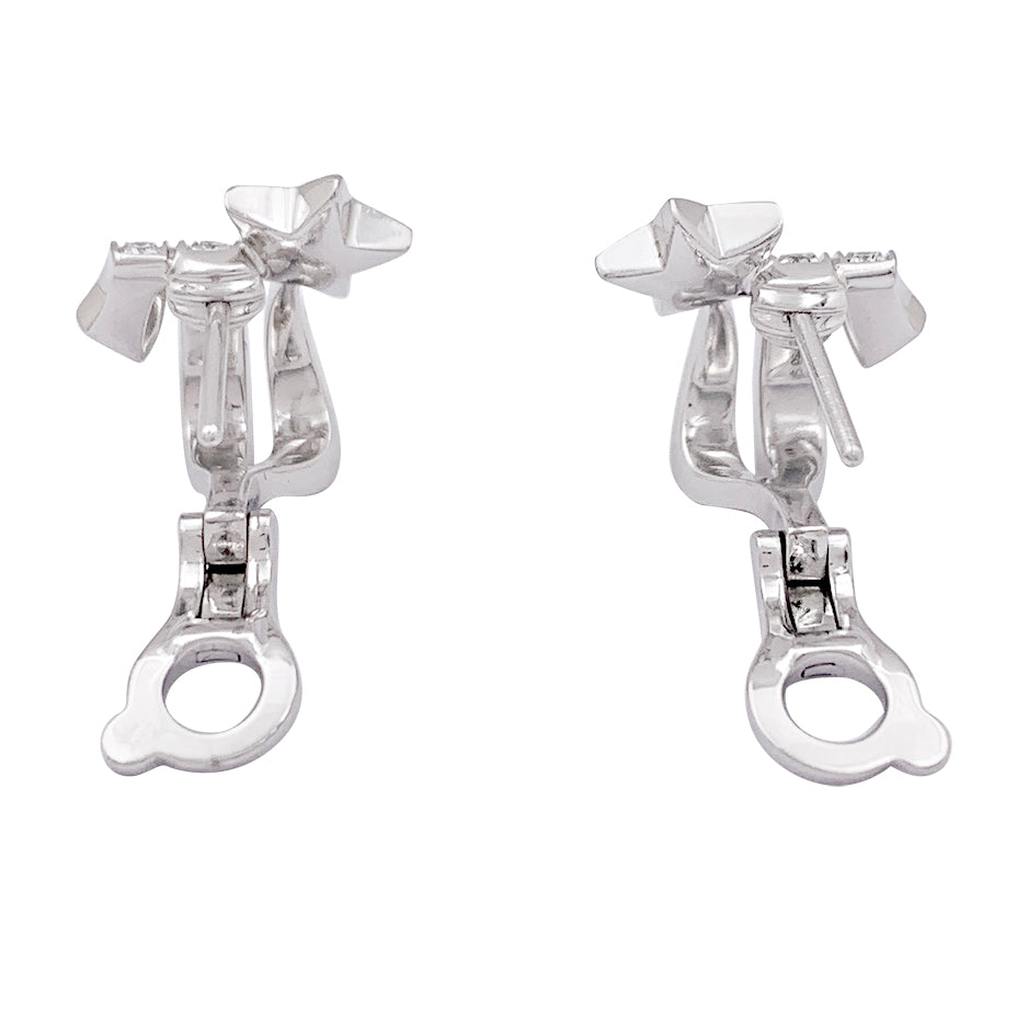 Chanel earrings, "Etoile Filante", white gold, diamonds.