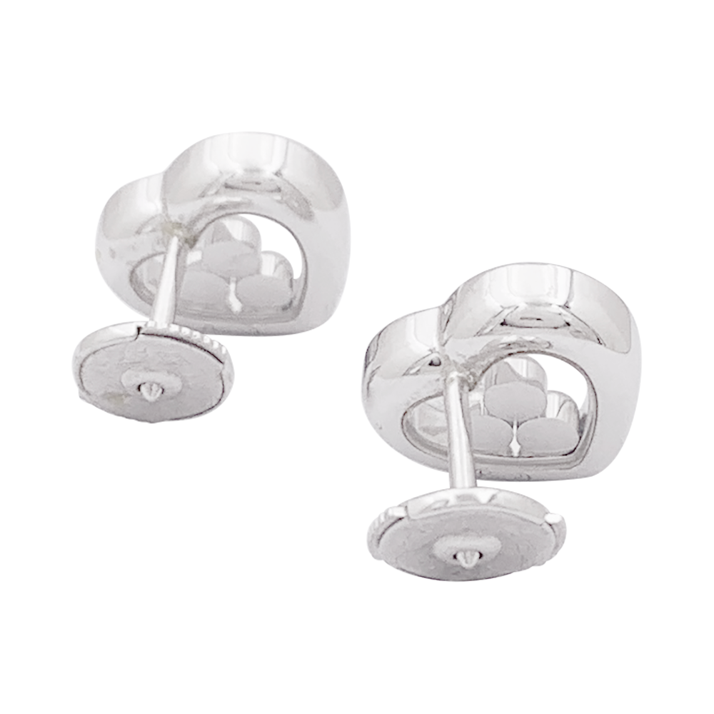 Chopard "Happy Diamonds" earrings in white gold and diamonds.