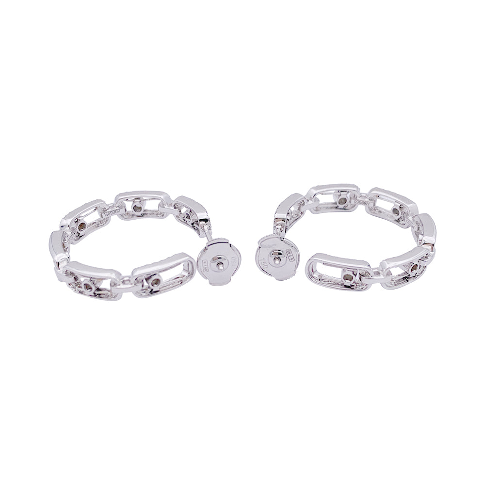 Messika "Move Link" earrings, white gold, diamonds.