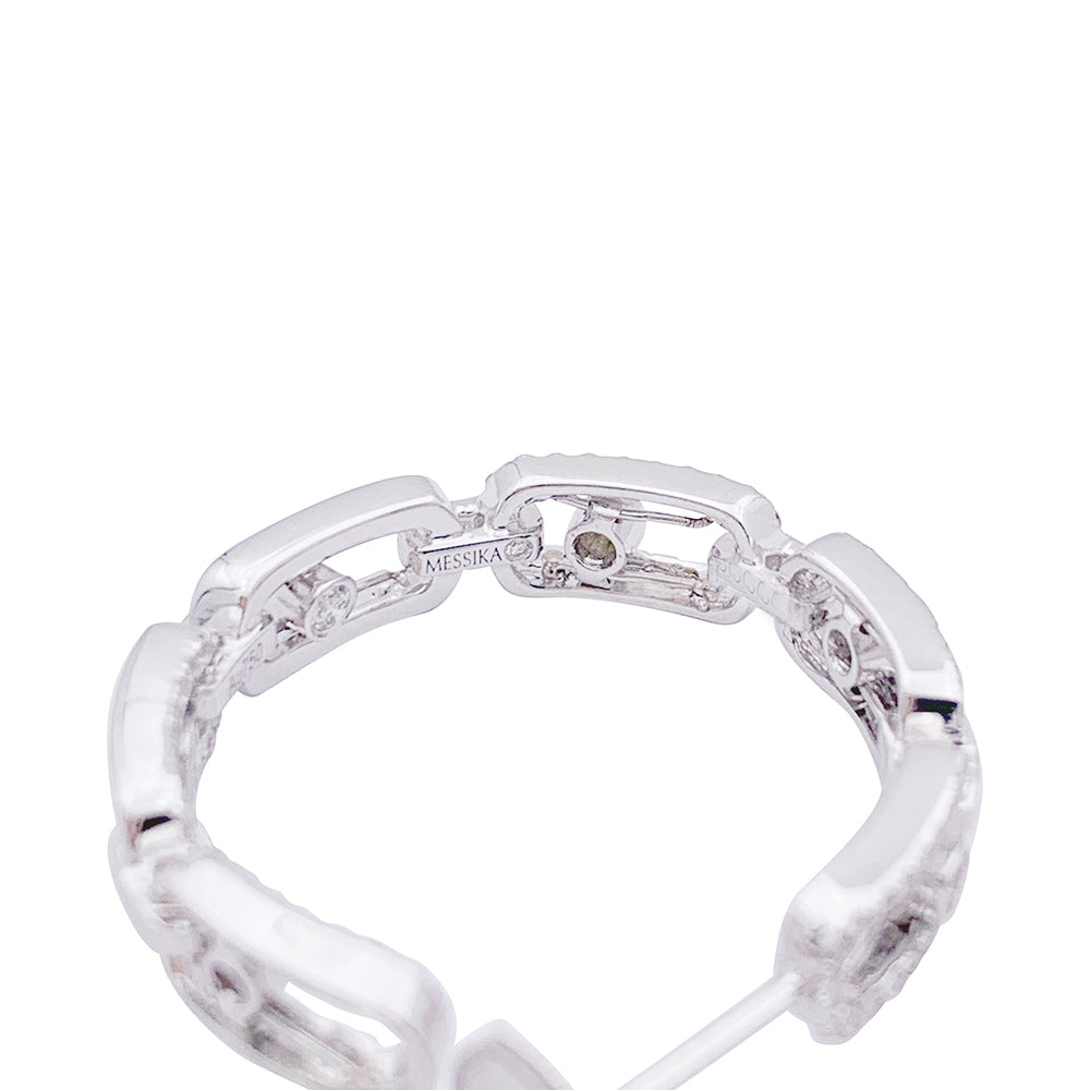 Messika "Move Link" earrings, white gold, diamonds.