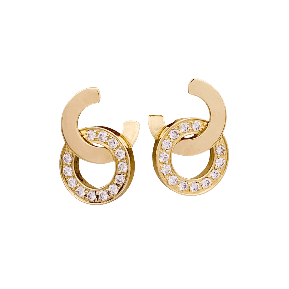 Boucles d'oreilles Piaget "Possession" or rose, diamants. - Maison Eloe