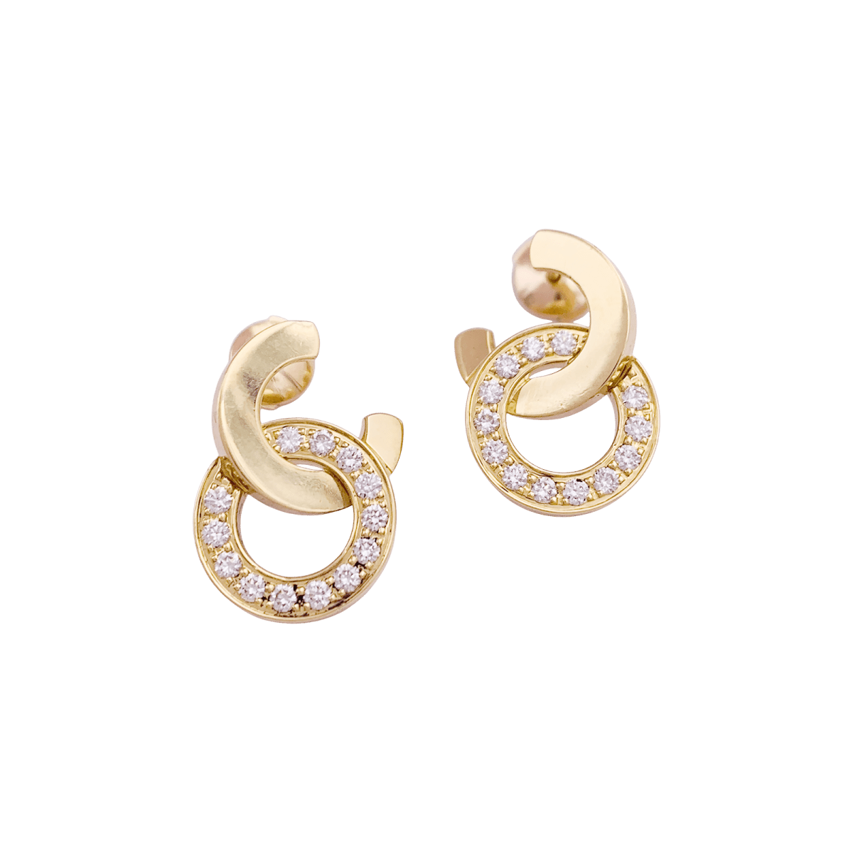 Boucles d'oreilles Piaget "Possession" or rose, diamants. - Maison Eloe