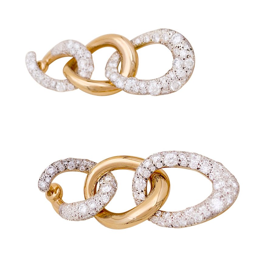 Boucles d'oreilles Pomellato, "Tango", en or rose et diamants. - Maison Eloe