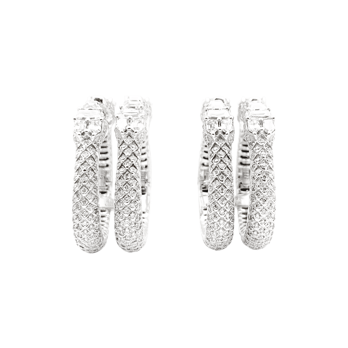 Boucles d'oreilles Repossi "Ophydienne", or blanc, diamants. - Maison Eloe