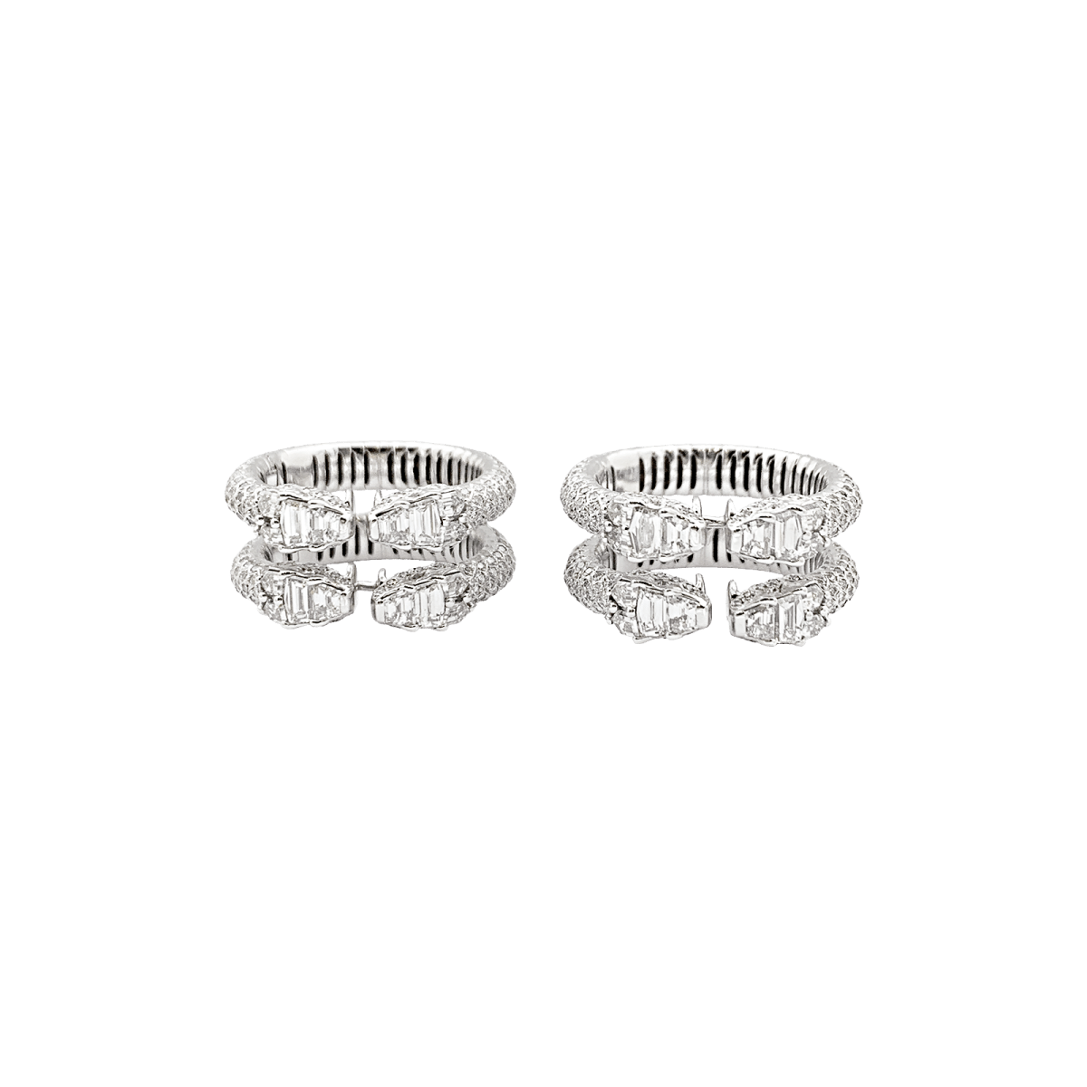 Boucles d'oreilles Repossi "Ophydienne", or blanc, diamants. - Maison Eloe