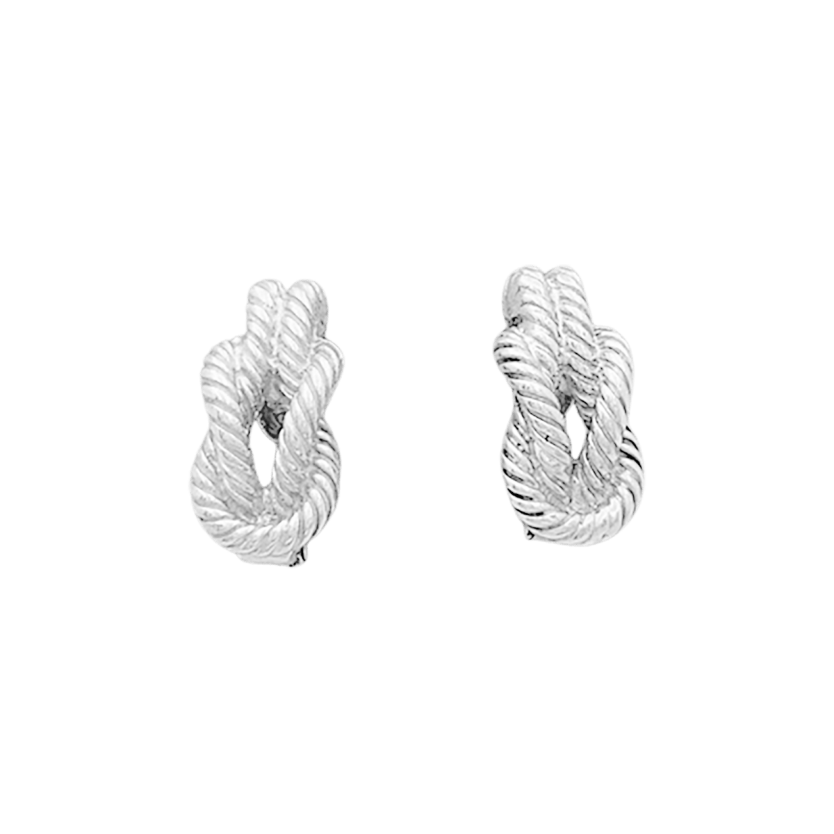 Boucles d'oreilles HERMÈS, "Audierne" en argent. - Maison Eloe