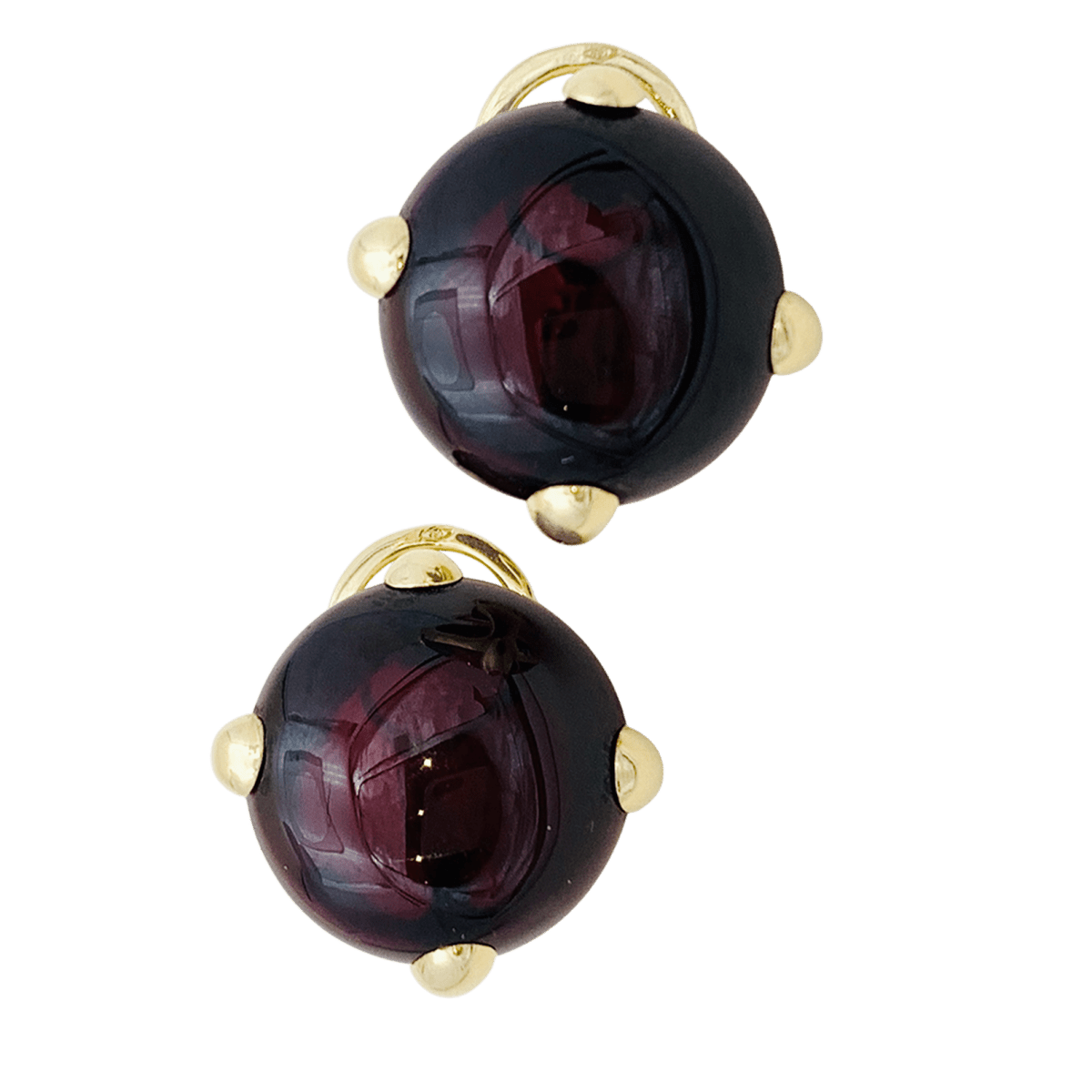 Boucles d'oreilles Pomellato, "Griffe", grenat, or jaune. - Maison Eloe