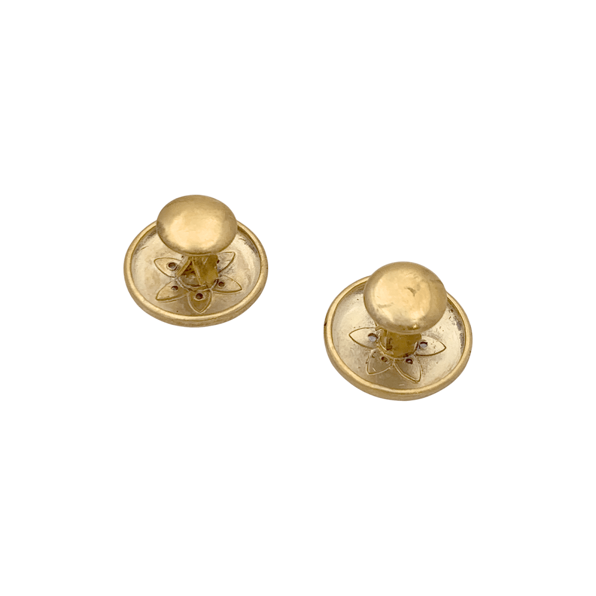 Boutons de col en or jaune, saphirs et diamants. - Maison Eloe