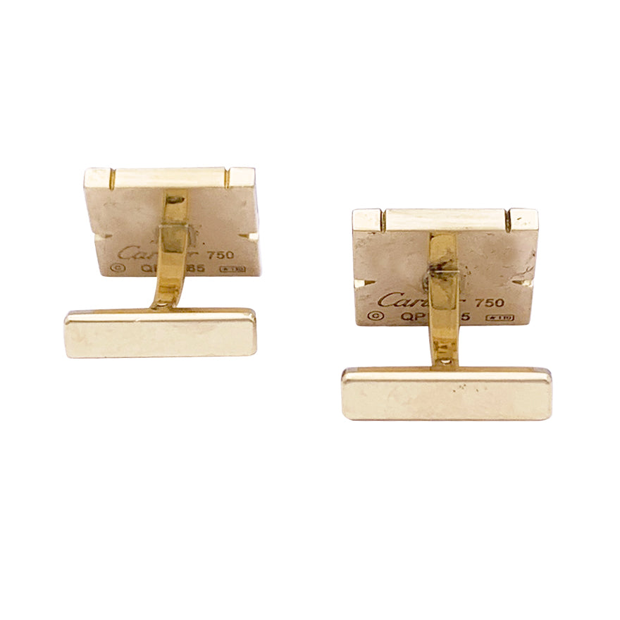 Cartier "Tank française" cufflinks, yellow gold.