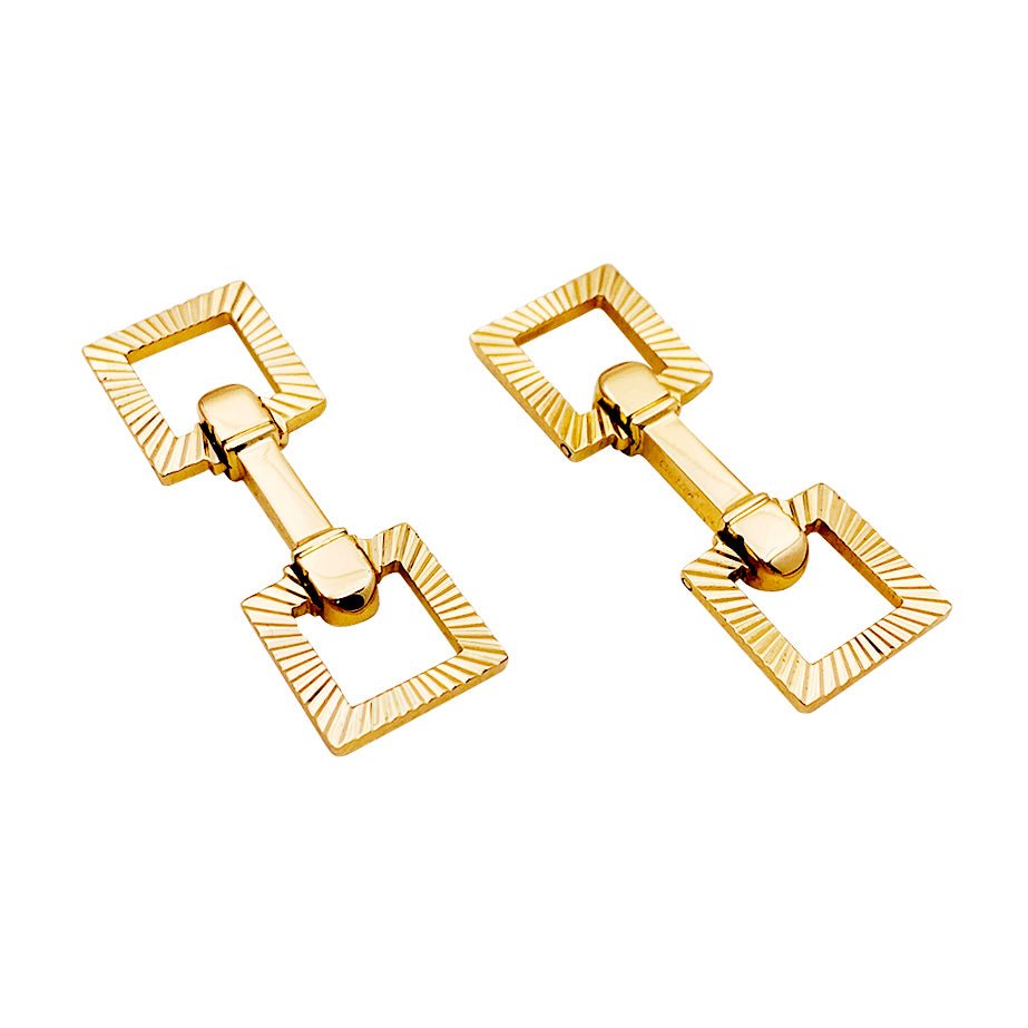 Boutons de manchette Cartier, or jaune. - Maison Eloe