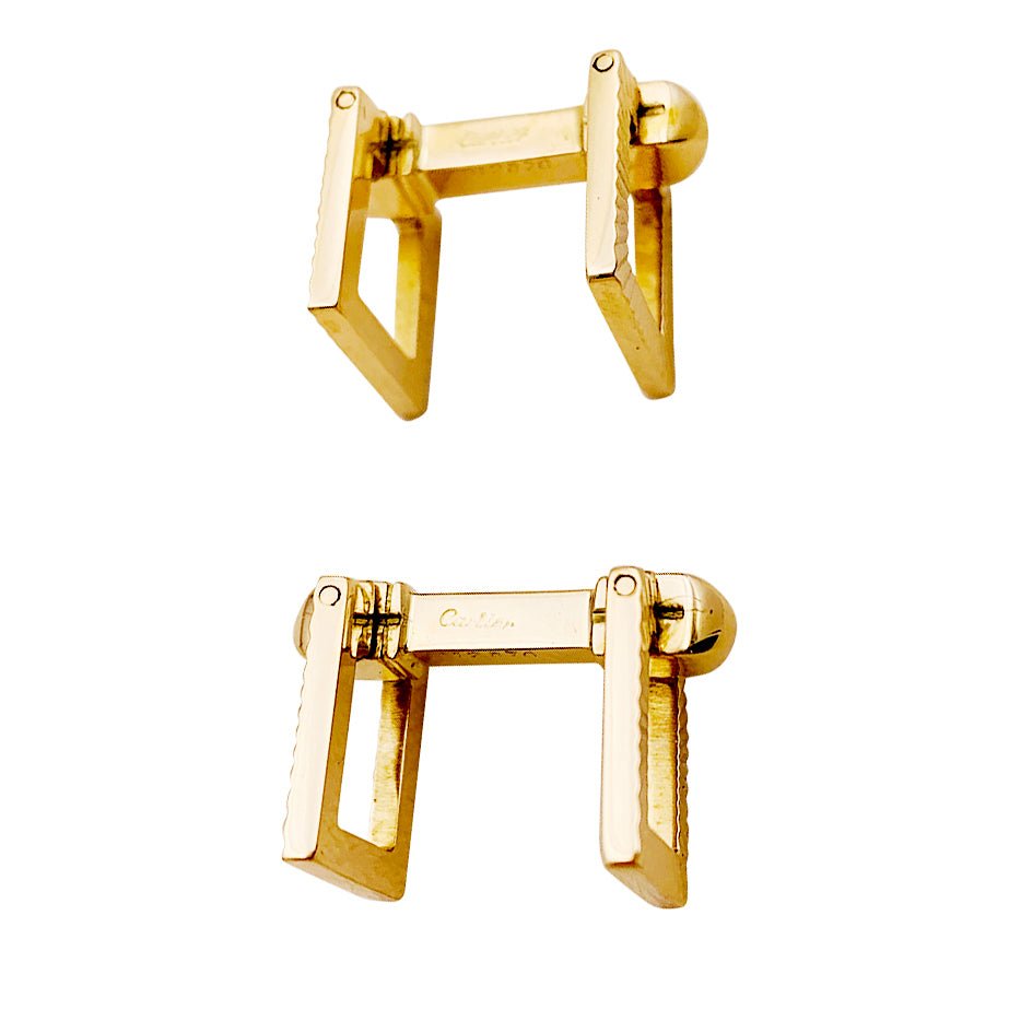 Boutons de manchette Cartier, or jaune. - Maison Eloe