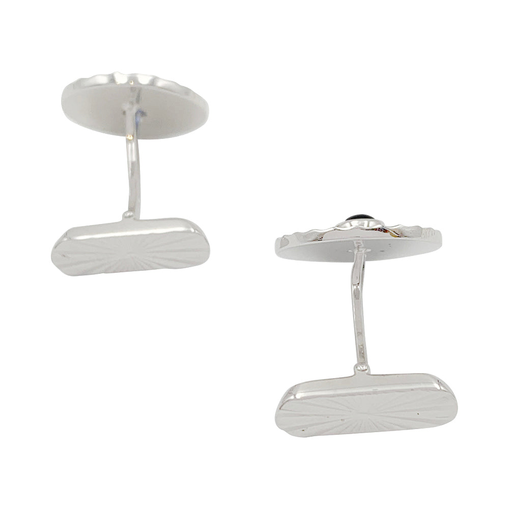 Chaumet cufflinks, white gold, sapphires.