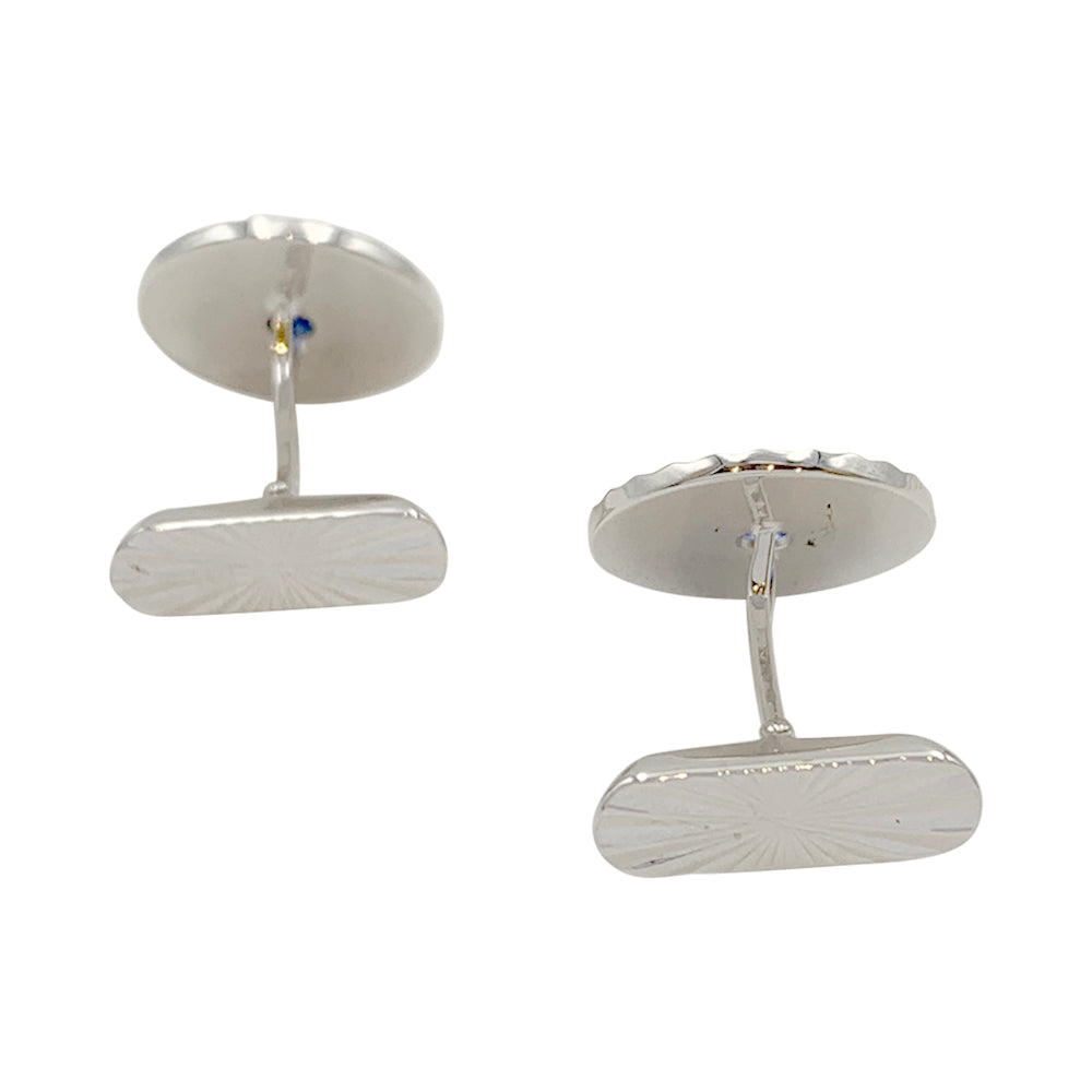 Chaumet cufflinks, white gold, sapphires.