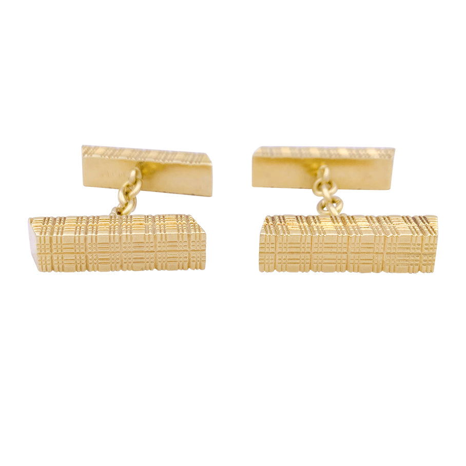 Boutons de manchette Hermès, or jaune.