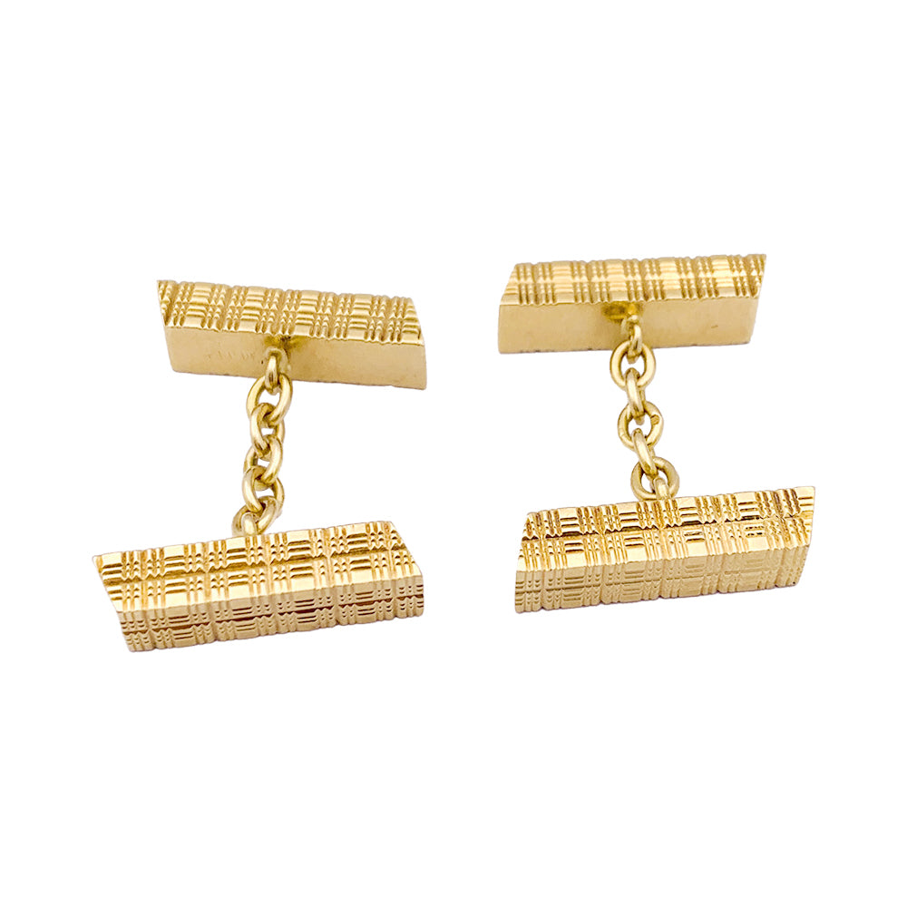 Hermès cufflinks, yellow gold.