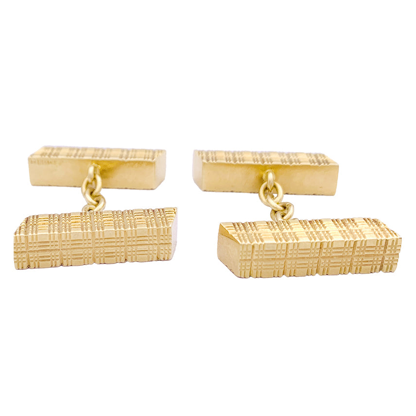 Boutons de manchette Hermès, or jaune.
