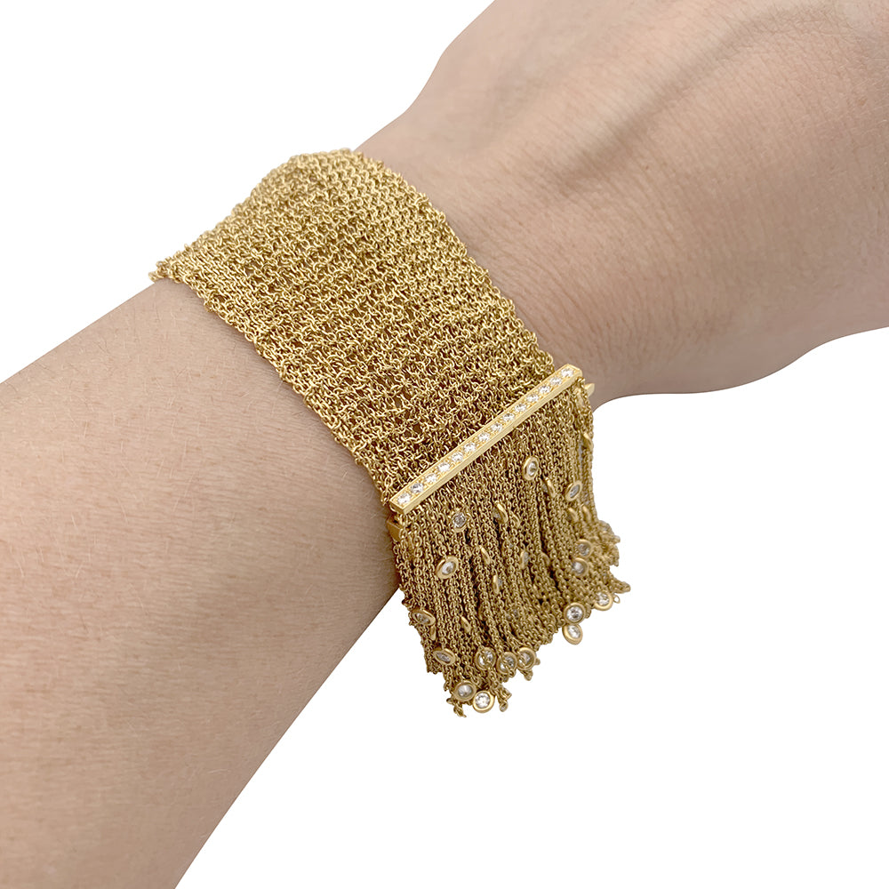 Boucheron bracelet, "Delilah", yellow gold, diamonds.