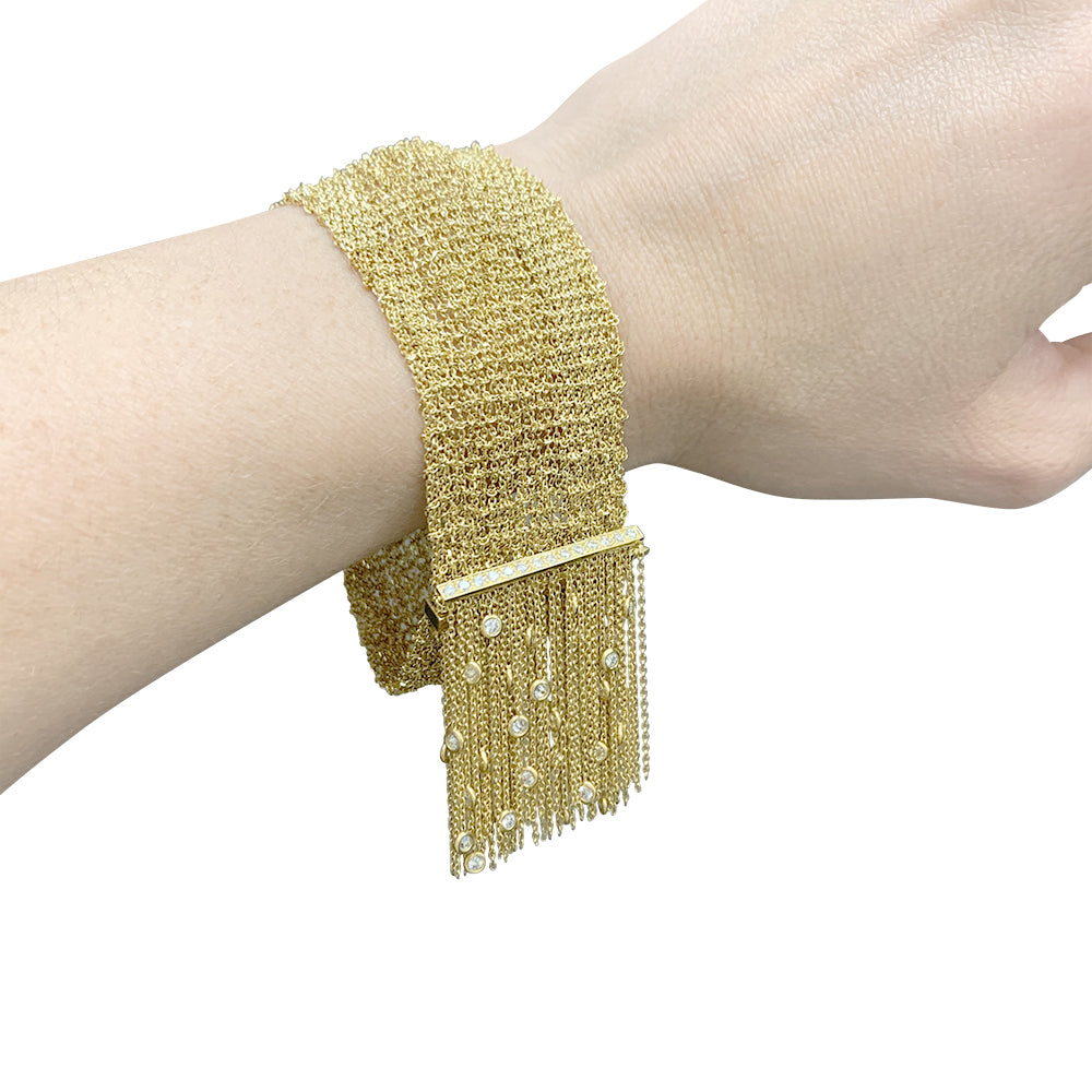Bracelet Boucheron, "Delilah", or jaune, diamants.