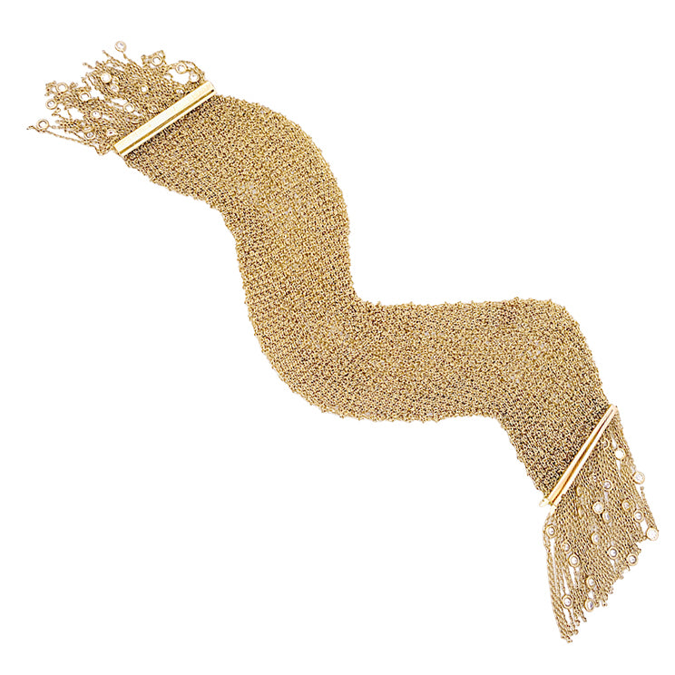 Boucheron bracelet, "Delilah", yellow gold, diamonds.