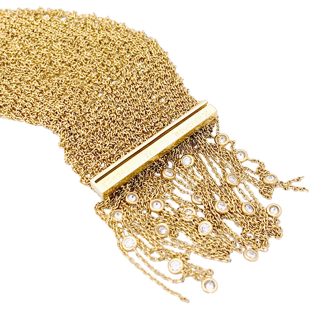 Boucheron bracelet, "Delilah", yellow gold, diamonds.