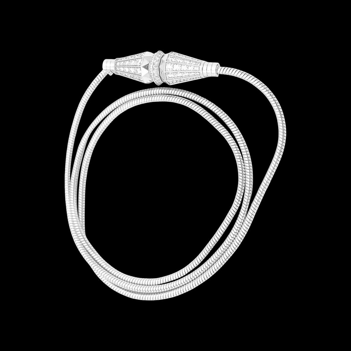 Bracelet Boucheron "Jack de Boucheron" or blanc, diamants. - Maison Eloe