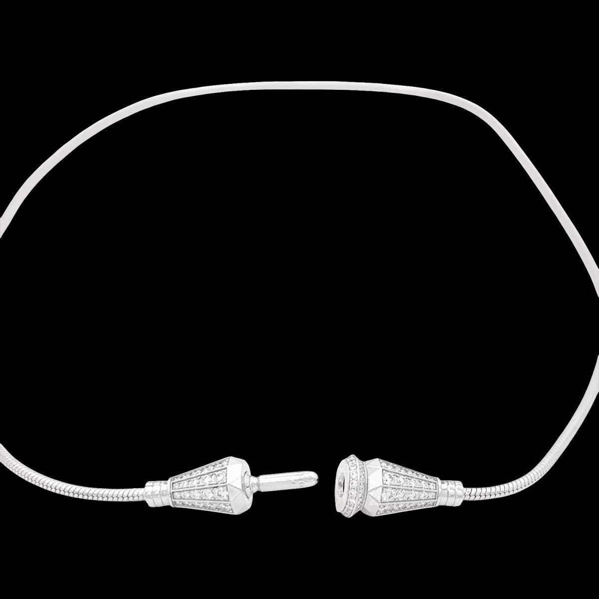 Bracelet Boucheron "Jack de Boucheron" or blanc, diamants. - Maison Eloe