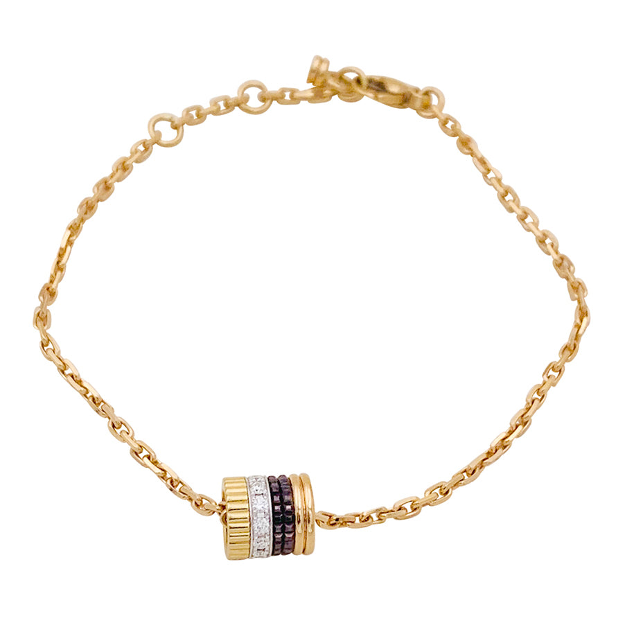 Bracelet Boucheron "Quatre Classique" trois ors, diamants.