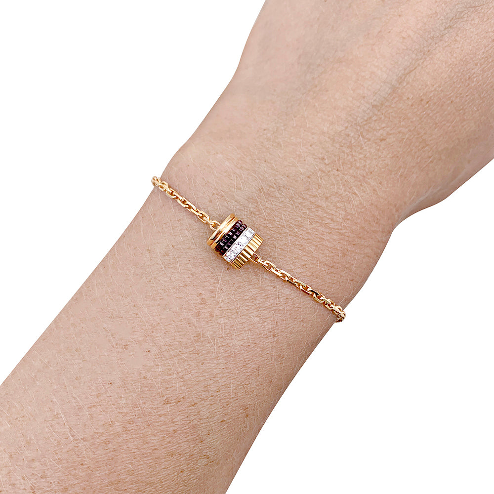 Bracelet Boucheron "Quatre Classique" trois ors, diamants.