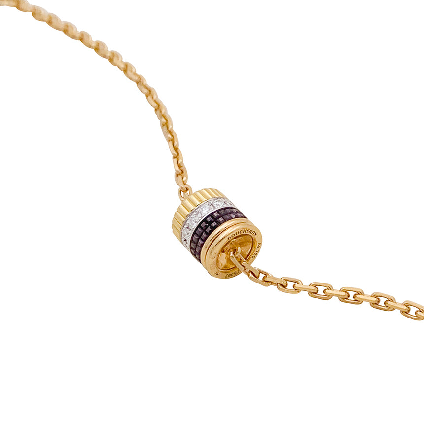 Bracelet Boucheron "Quatre Classique" trois ors, diamants.